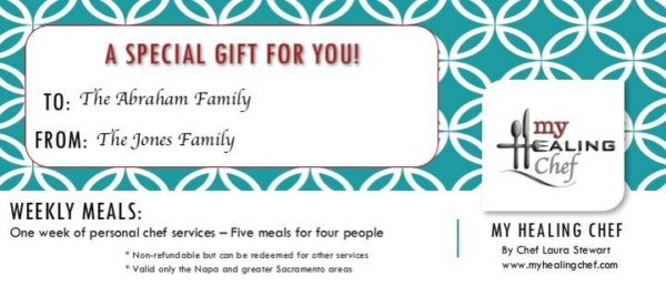 Gift Certificates for health food choices