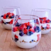 red white blue parfait